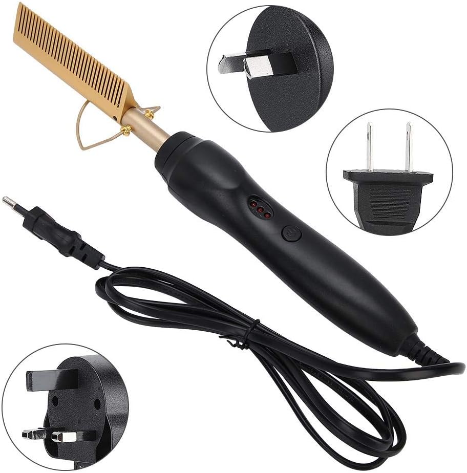 Peigne chauffant 2 en 1 – Lisseur idéal pour tous types de cheveux